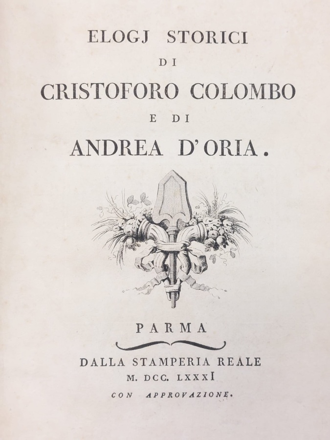 Elogj storici di Cristoforo Colombo e di Andrea D'Oria.