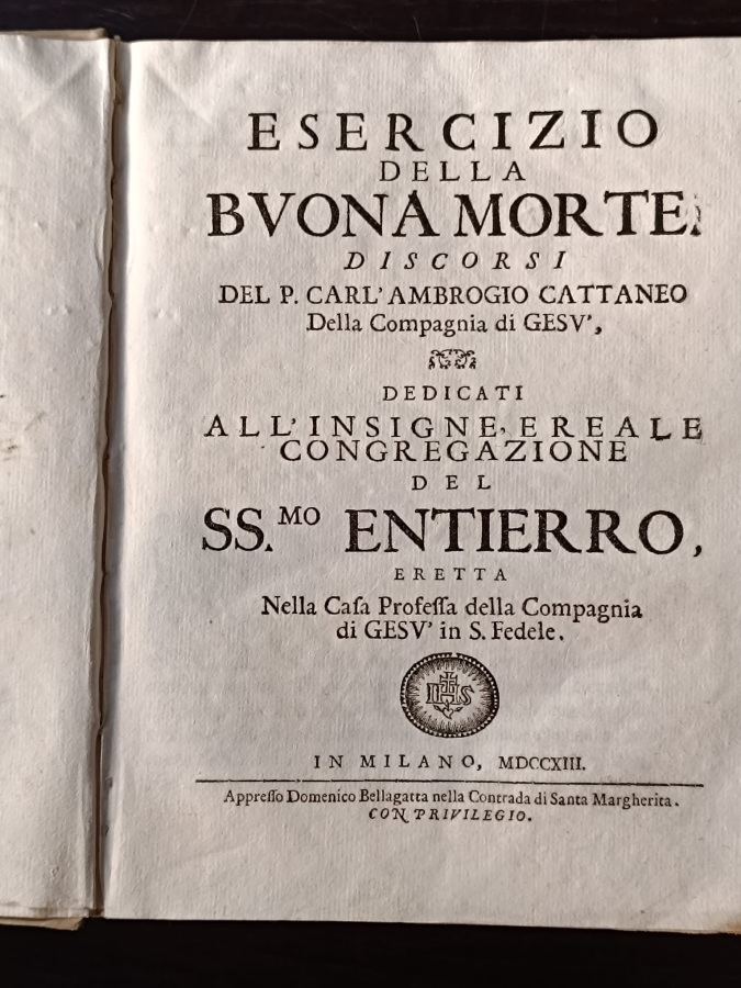 Esercizio della buona morte. Discorsi.