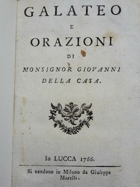 Galateo e orazioni.