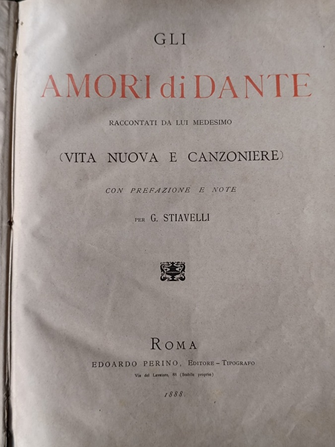Gli Amori di Dante raccontati da lui medesimo (Vita Nuova …