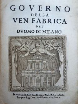 Governo della ven. fabrica del Duomo di Milano.