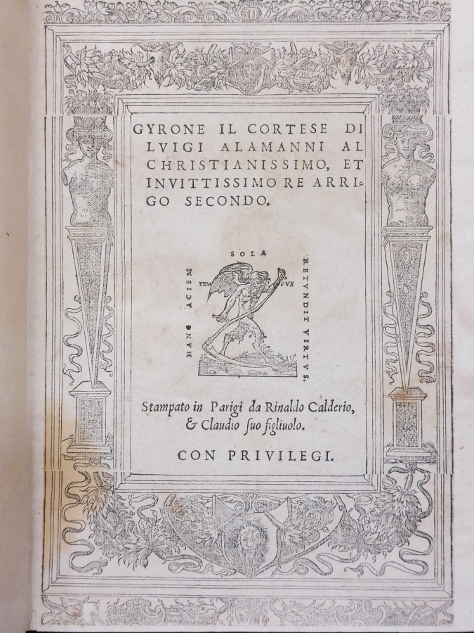Gyrone il cortese. Al christianissimo et invittissimo Re Arrigo Secondo.
