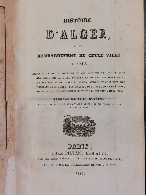 Histoire d'Alger, et du bombardement de cette ville en 1816.