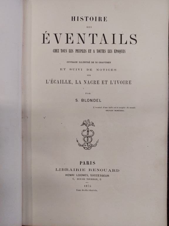 Histoire des éventails chez touts les peuples et a toutes …