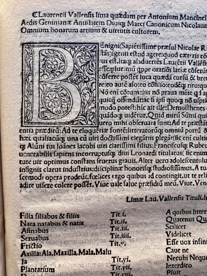 Hoc in volumine hec continentur Laurentii Vall?sis Elegantie de lingua …