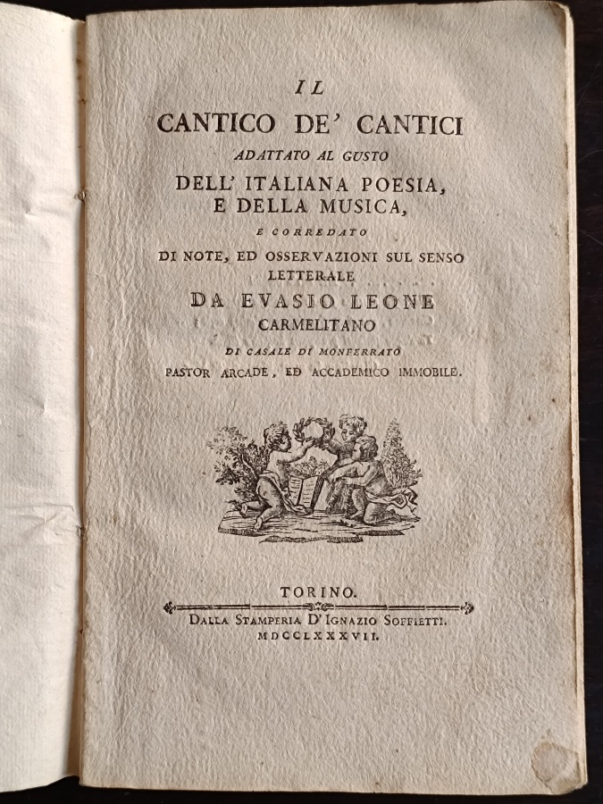 Il Cantico de' Cantici adattato al gusto dell' italiana poesia, …