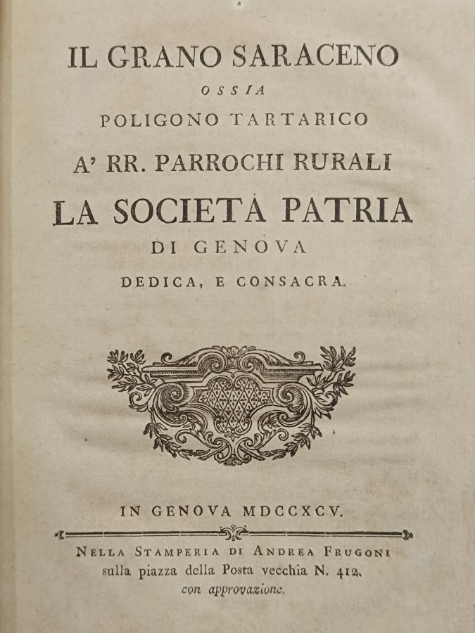 Il grano saraceno ossia poligono tartarico a' rr. parrochi rurali.