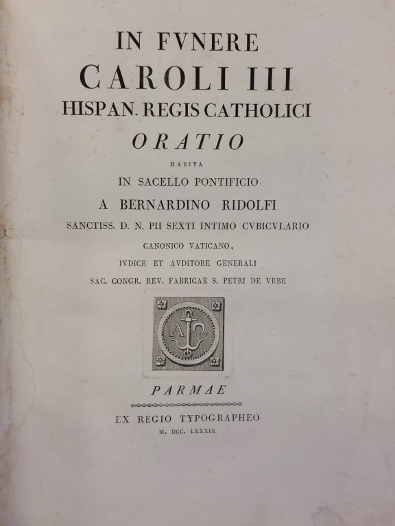 In funere Caroli III Hispaniar. Regis catholici oratio habita in …