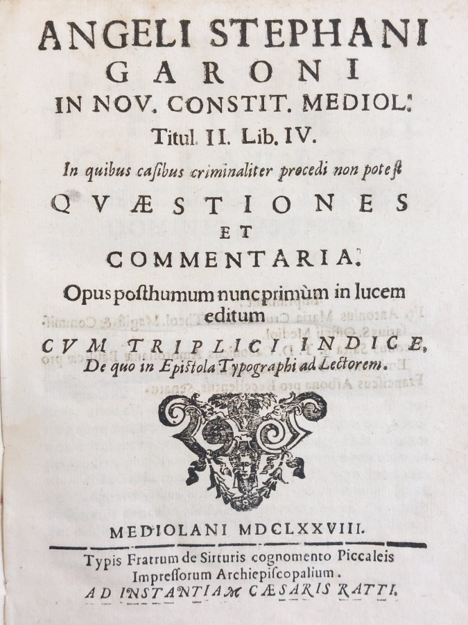 In nov. constit. Mediol.: Titul. II Lib. IV. In quibus …