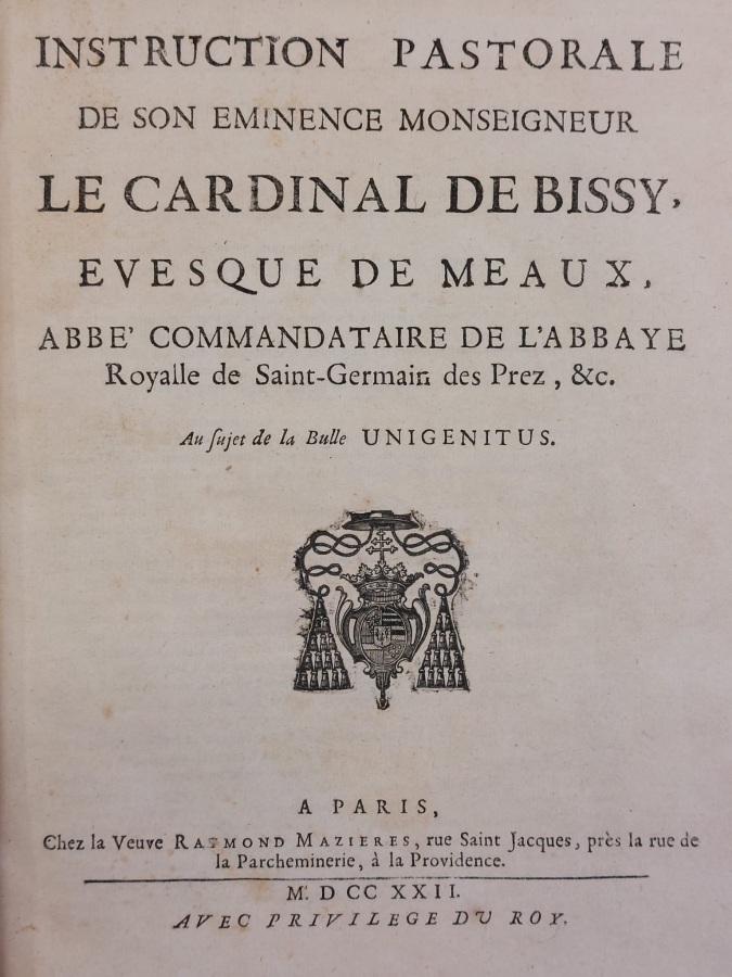 Instruction pastorale de son eminence monseigneur le cardinal de Bissy …