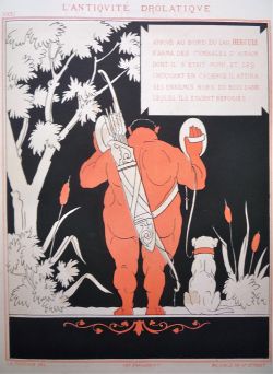 L'antiquité drolatique. Les 12 travaux d'Hercule.
