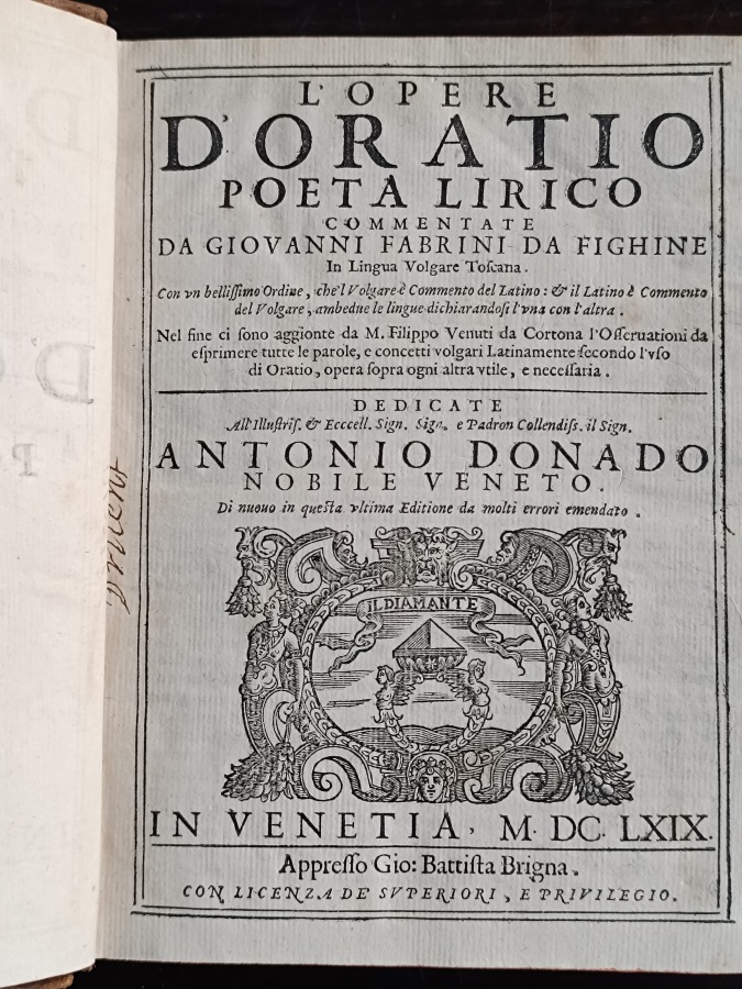 L'opere d'Oratio poeta lirico commentate [.] in lingua volgare toscana, …