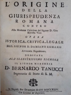 L'origine della giurisprudenza romana contro alla moderna opinione del signor …