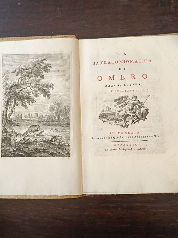 La Batracomiomachia di Omero, greca, latina, e italiana.