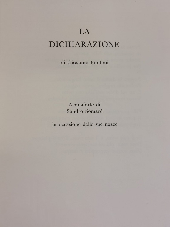 La Dichiarazione.