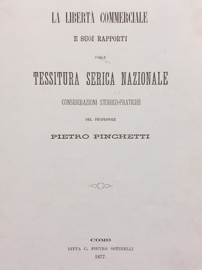 La libertà commerciale e suoi rapporti colla tessitura serica nazionale. …