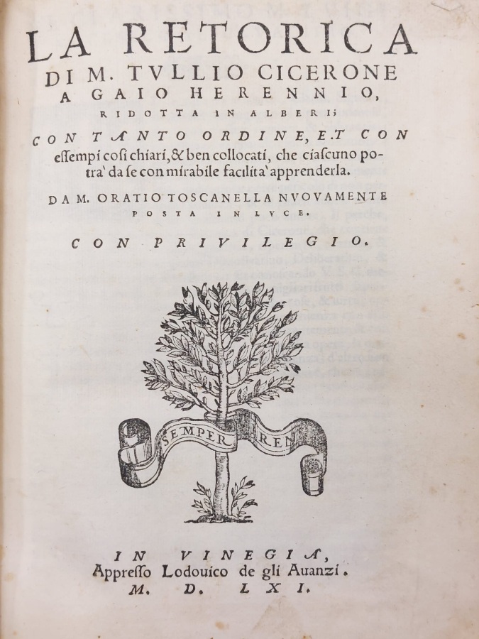 La Retorica a Gaio Herennio, ridotta in alberi.