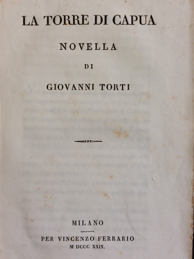 La Torre di Capua. Novella.