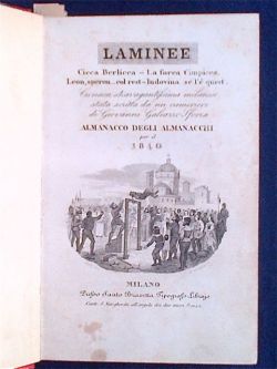 Laminee [.]. Cronaca stravagantissima milanese stata scritta da un cameriere …