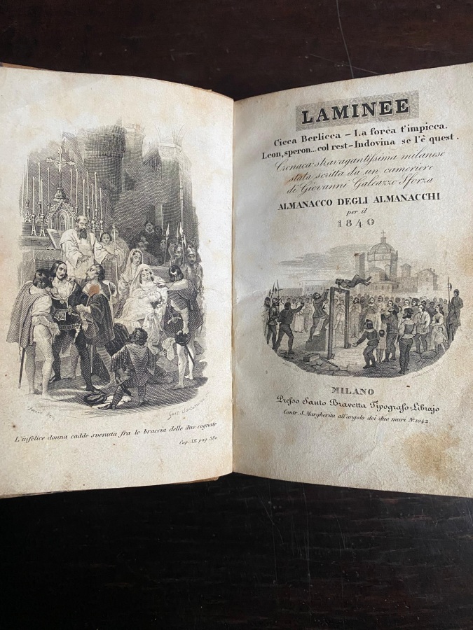Laminee [.]. Cronaca stravagantissima milanese stata scritta da un cameriere …