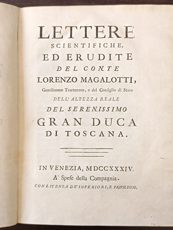 Lettere scientifiche ed erudite.