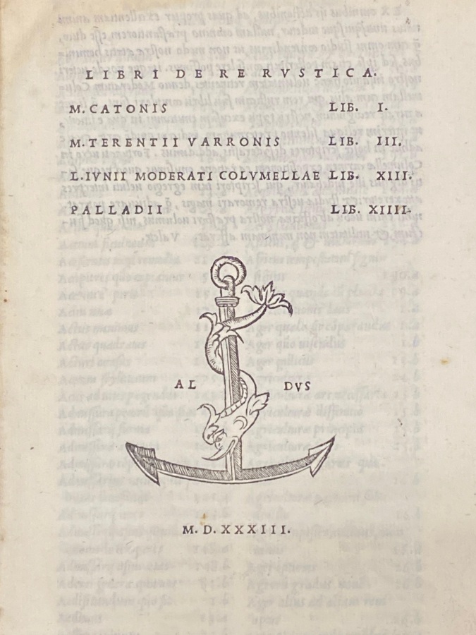Libri de re rustica. M. Catonis Lib. I, M. Terentii …