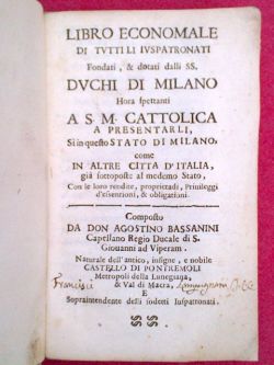 Libro economale di tutti li iuspatronati fondati, et dotati dalli …