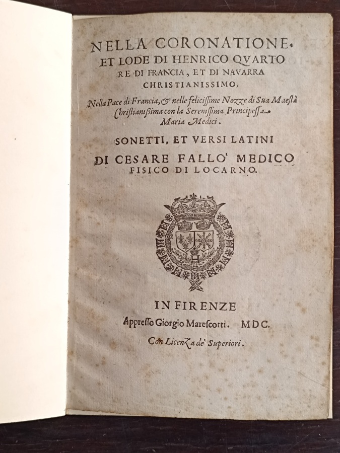 Nella coronatione, et lode di Henrico quarto re di Francia, …