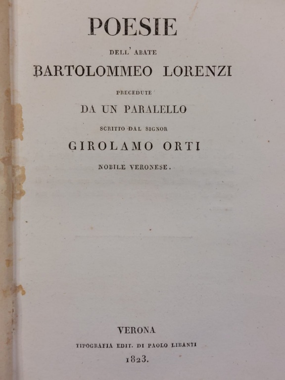 Poesie [.] precedute da un parallelo scritto dal signor Girolamo …
