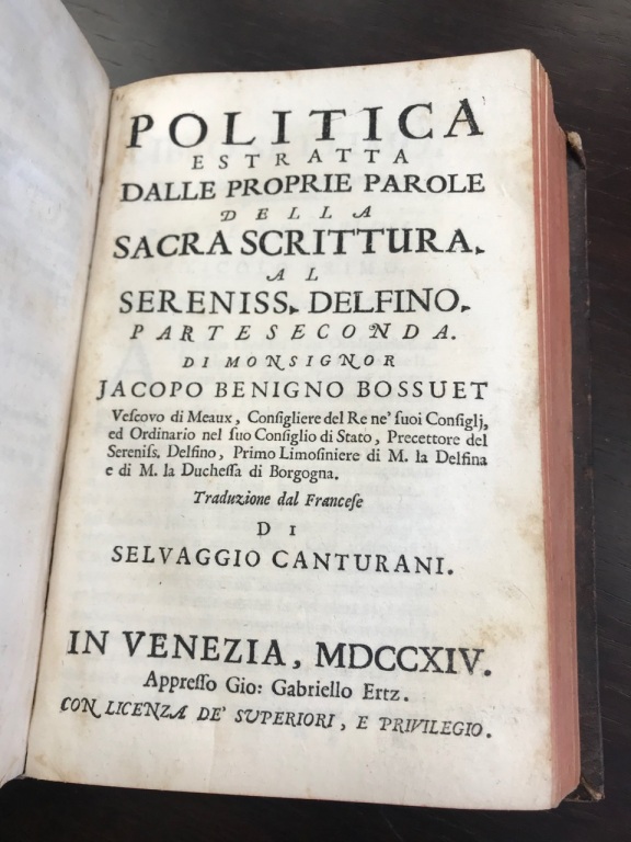 Politica estratta dalle proprie parole della Sacra Scrittura al sereniss. …