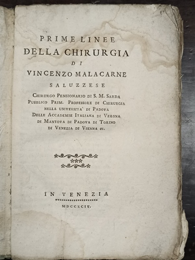 Prime linee della chirurgia.