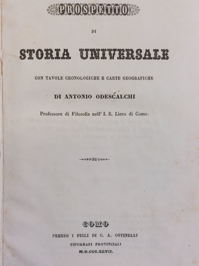 Prospetto di storia universale.