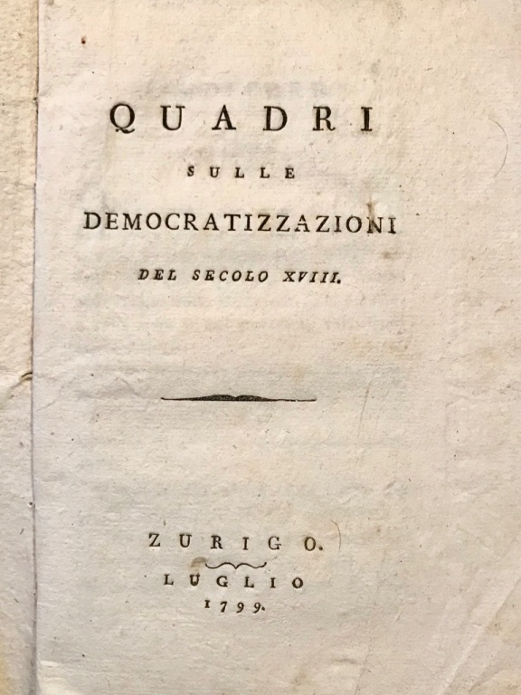 Quadri sulle democratizzazioni del secolo XVIII.