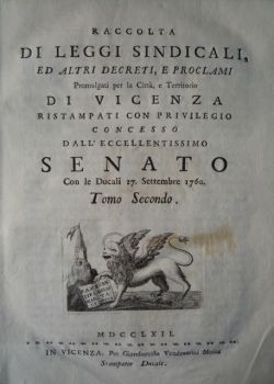 Raccolta di leggi sindicali, ed altri decreti e proclami promulgati …