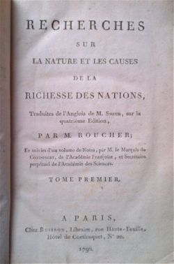 Recherches sur la nature et les causes de la richesse …