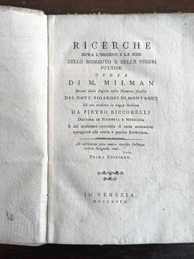 Ricerche sopra l'origine e la sede dello scorbuto e delle …
