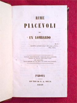 Rime piacevoli di un Lombardo.