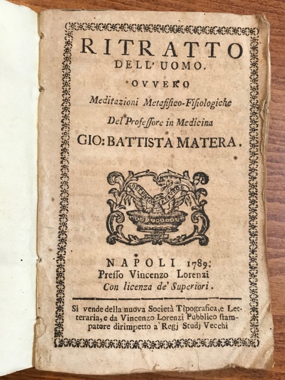 Ritratto dell'uomo ovvero meditazioni metafisico-filologiche.