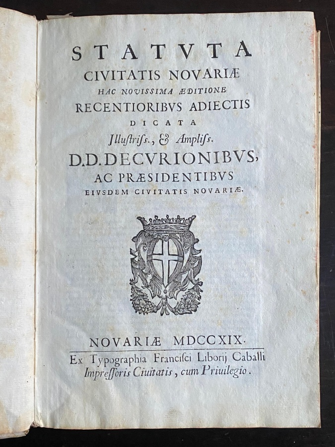 Statuta Civitatis Novariae hac novissima aeditione recentioribus adiectis [.].
