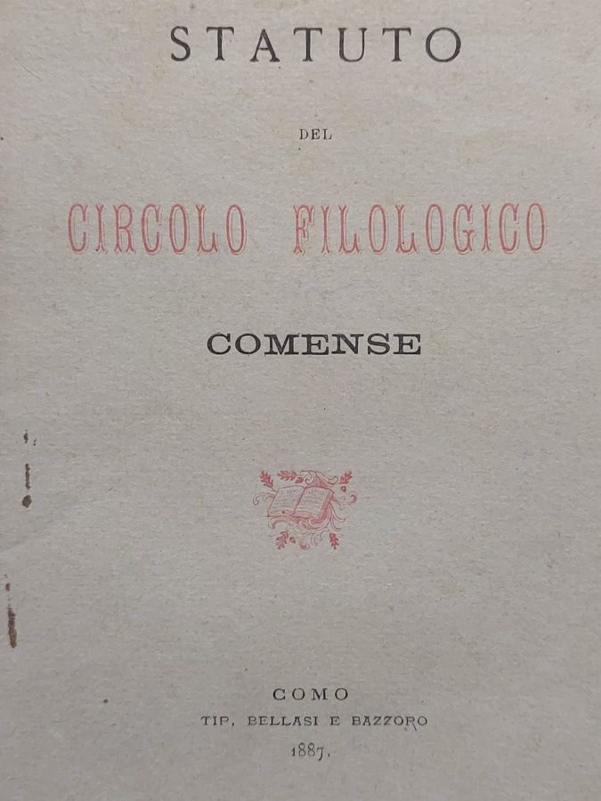 Statuto del Circolo Filologico Comense.