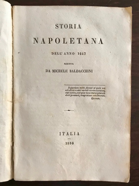 Storia napoletana dell'anno 1647.