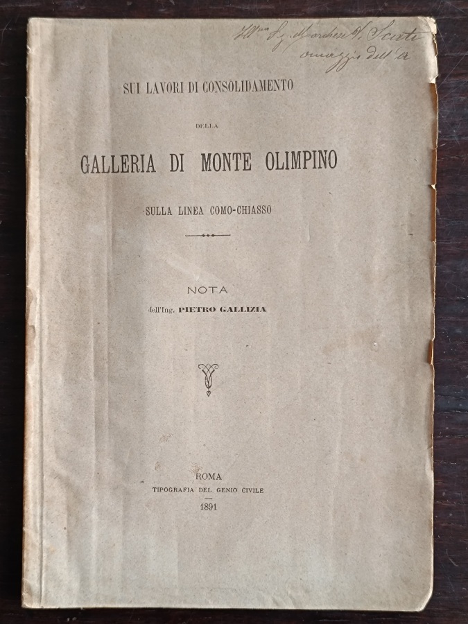 Sui lavori di consolidamento della galleria di Monte Olimpino sulla …
