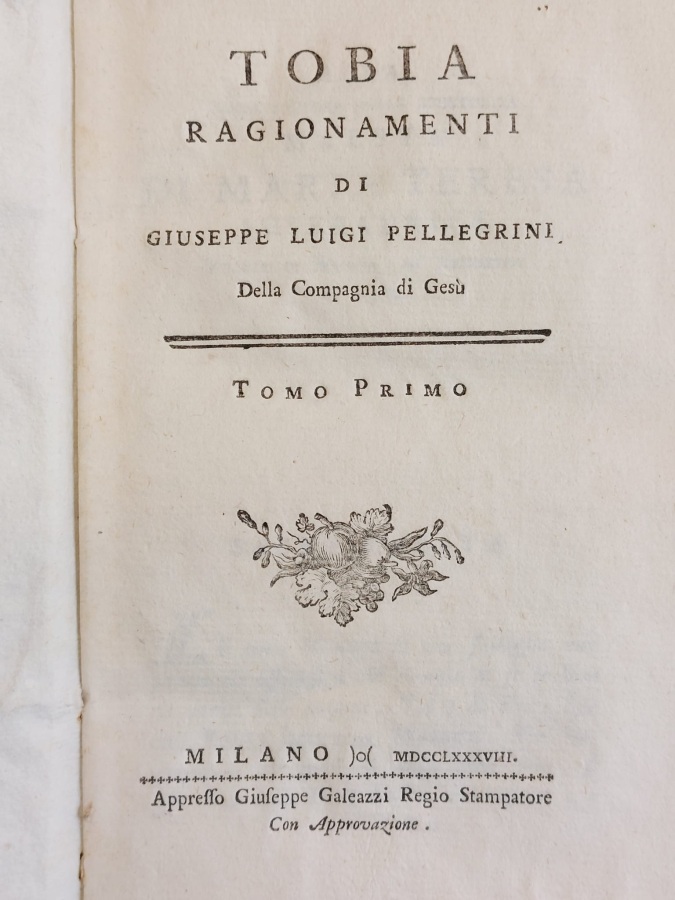 Tobia. Ragionamenti dell'autore.