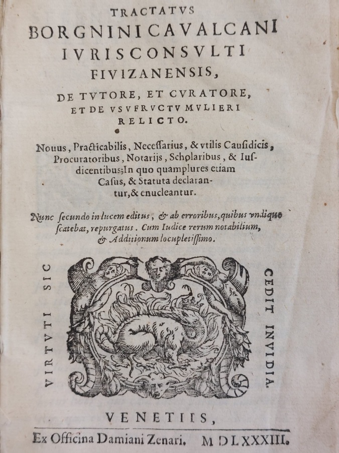 Tractatus Borgnini Cavalcani de tutore, et curatore, et de usufructu …