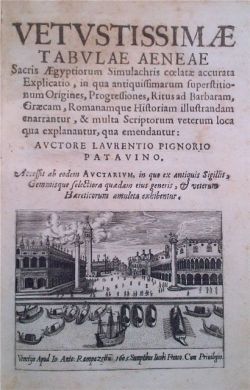 Vetustissimae tabulae aeneae sacris Aegyptiorum simulachris coelatae accurata explicatio [.].
