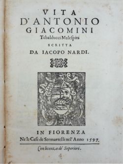 Vita d'Antonio Giacomini Tebalducci Malaspini.