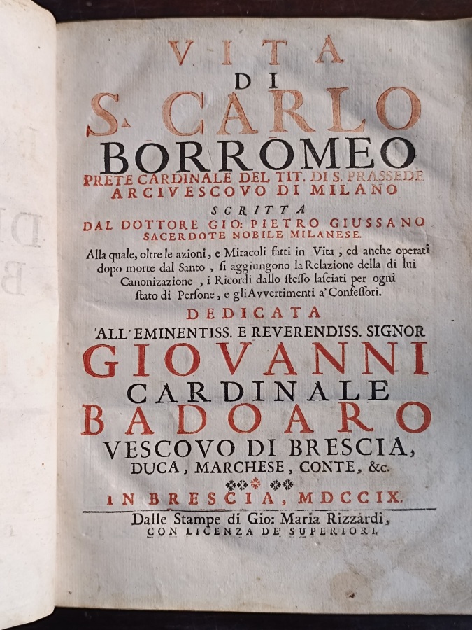 Vita di S. Carlo Borromeo.