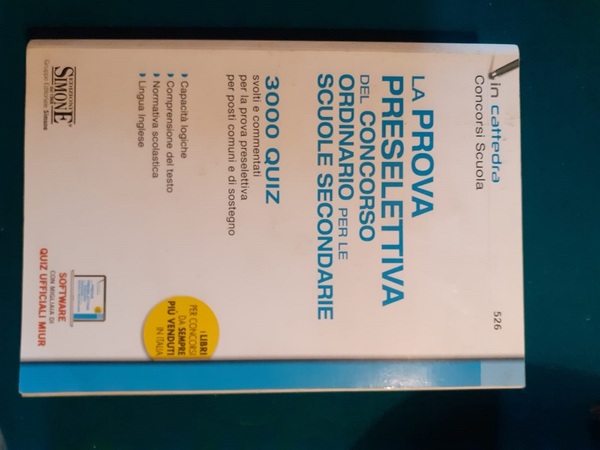 LA PROVA PRESELETTIVA DEL CONCORSO ORDINARIO PER LE SCUOLE SECONDARIE …
