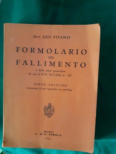 FORMOLARIO DEL FALLIMENTO E DELLE PROCEDURE DI CUI AL R. …