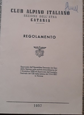 CLUB ALPINO ITALIANO SEZIONE DELL'ETNA CATANIAREGOLAMENTO